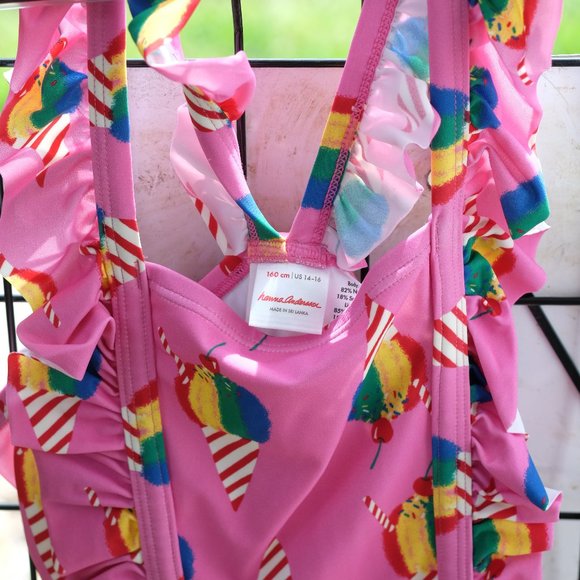 Hanna Andersson 160 Swimsuit Pink Ice Cream Worn once, if at all!! - Picture 10 of 11
